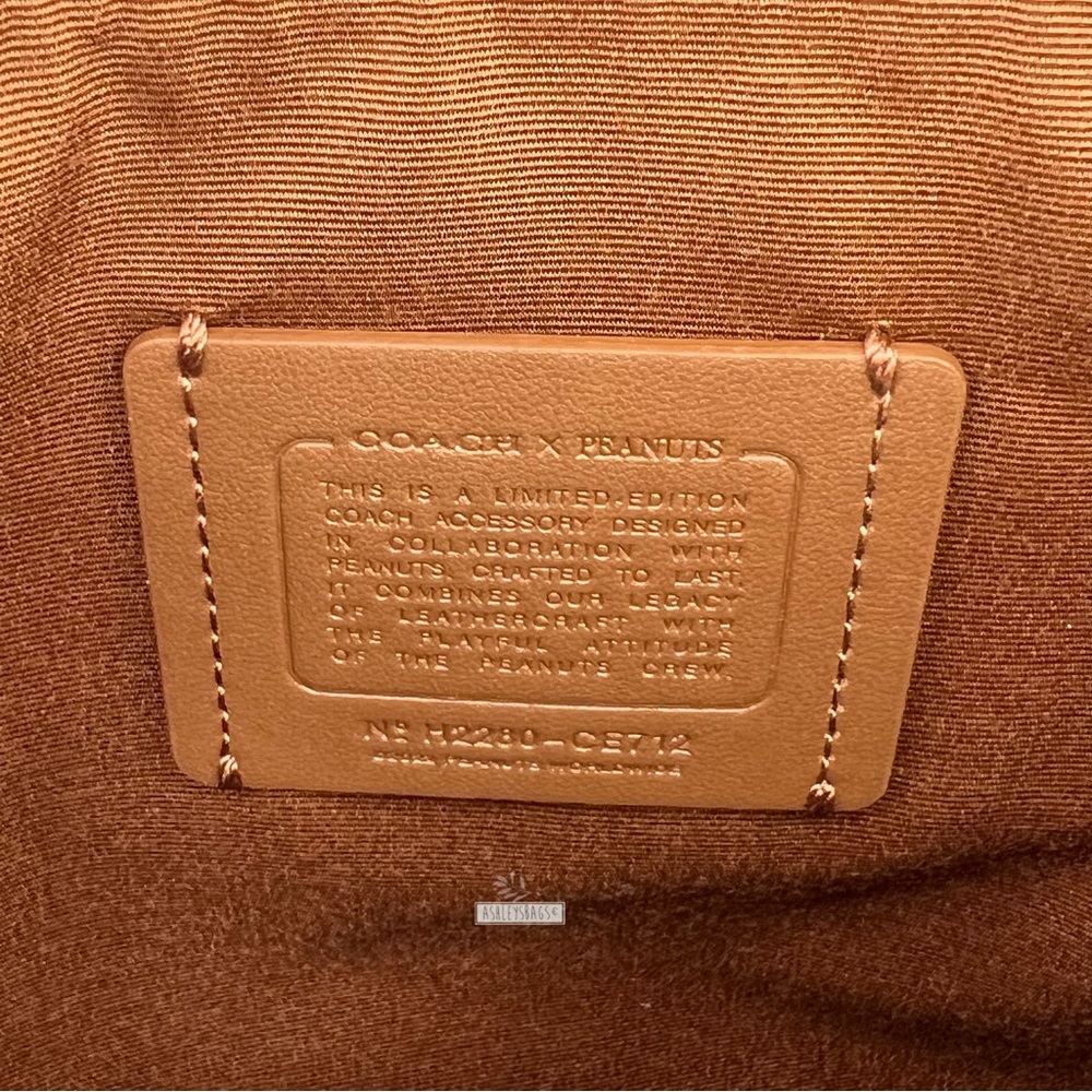 Coach X Peanuts Carry All Pouch In Signature Canvas With Snoopy Woodstock Print - Picture 10 of 11